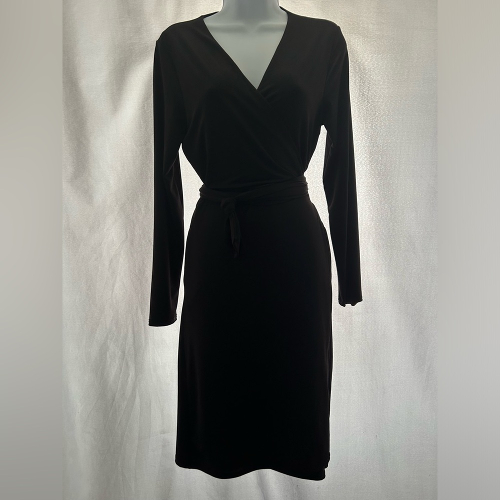 Black Wrap Dress — Small